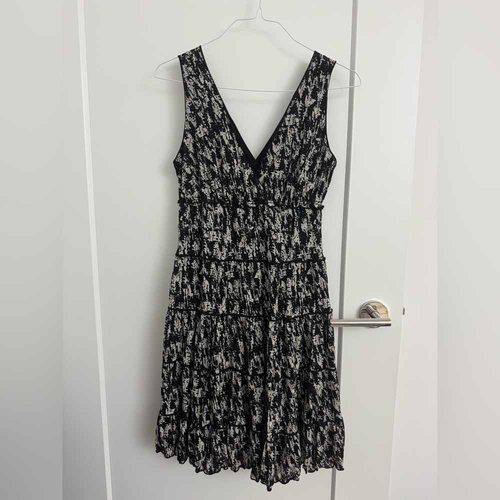 Style & Co Black and White Sleeveless Dress M